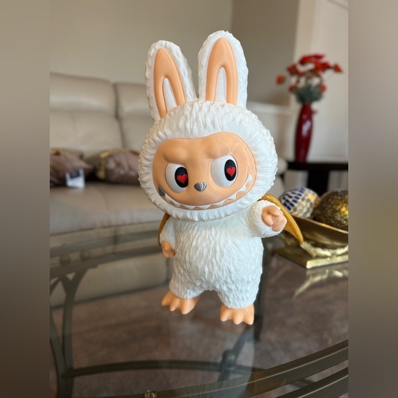 3D Printed Adorable White and Cream Labubu Decor. - Picture 11 of 14